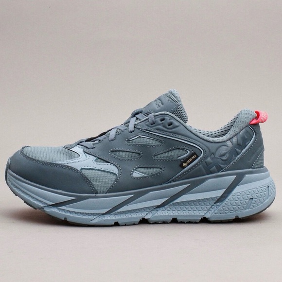 NWT Hoka Clifton Leather Gore-Tex Waterproof Unisex Goblin Stone Blue GBSB shoes